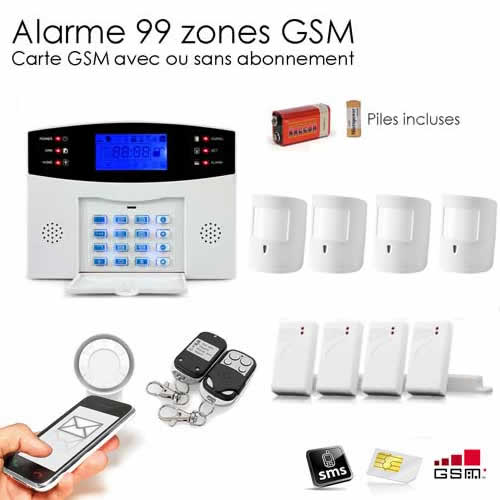 Alarme GSM animaux domestiques, 99 zones XL
