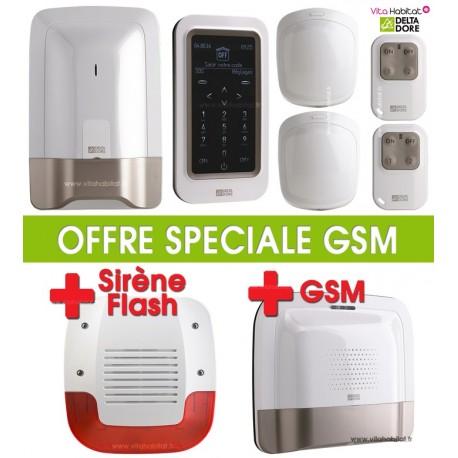 Pack Alarme Radio GSM TYXAL PLUS avec sirène extér
