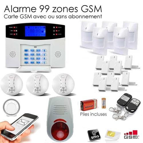 Alarme Maison Sans fil GSM , 99 zones XXXL BOX