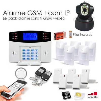 Alarme GSM, 99 zones XXL et camera IP