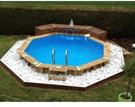 Piscine Océa 430 - Ø430 cm H120 cm - Liner Gris
