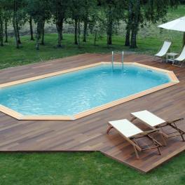 Piscine Océa 400 X 610 cm - H130 cm Liner Gris