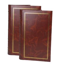 Lot de 2 albums photo marbré marron 200 vues