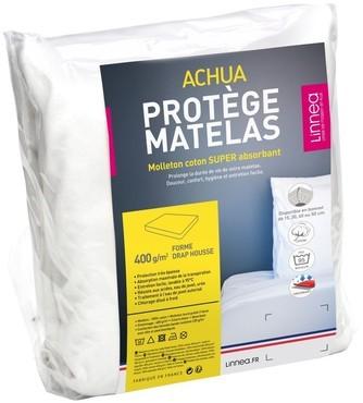 Protège matelas 190x200 cm ACHUA Molleton 100 coton Protège matelas 190x200 cm