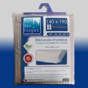 Housse rénove matelas anti-tache 100 coton RUBENS 140x190cm Housse rénove matelas anti-tache