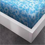 Protège matelas intégral 100 polyester feuilles bleu Protège matelas intégral 100