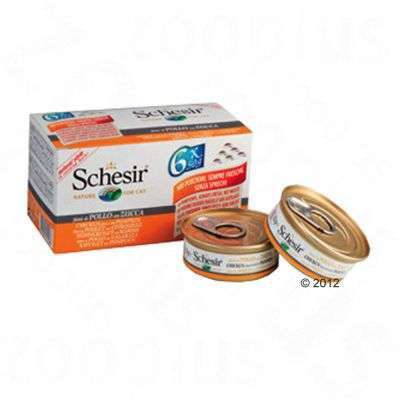 Schesir Small en gelée 6 x 50 g pour chat - thon,