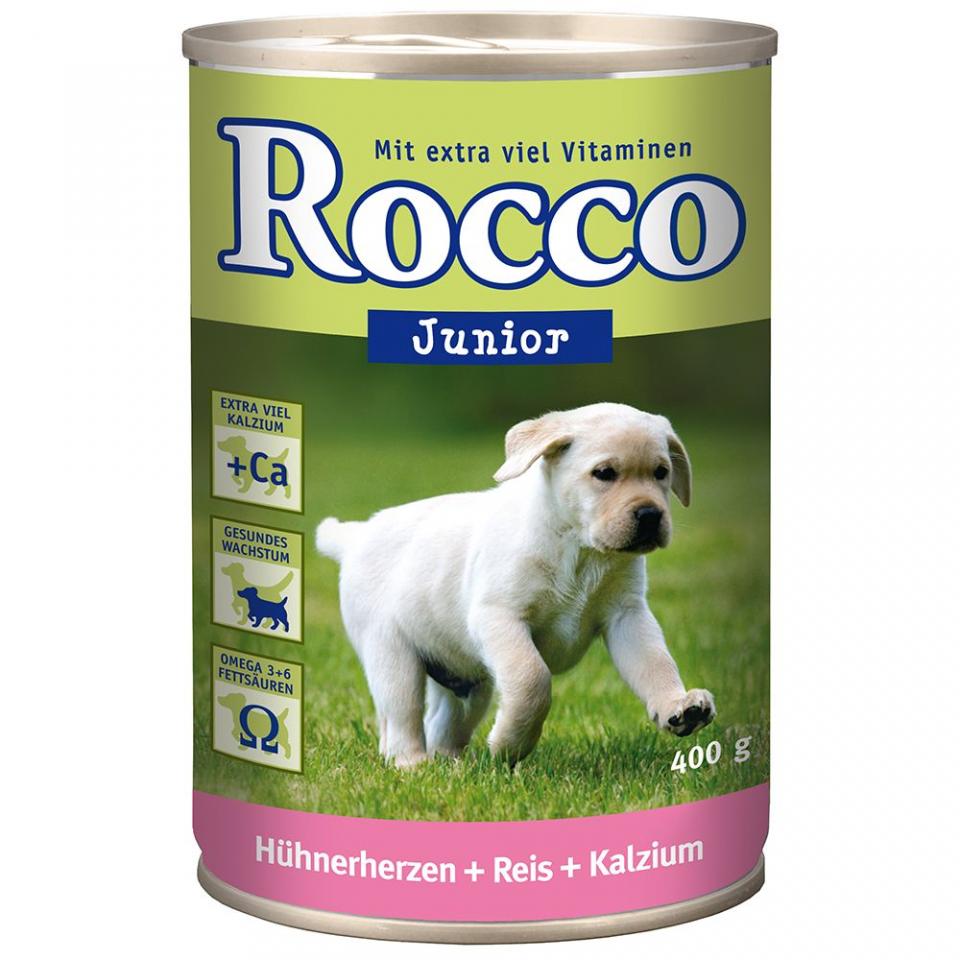 Rocco Junior 6 x 400 g pour chien - b?uf, calcium