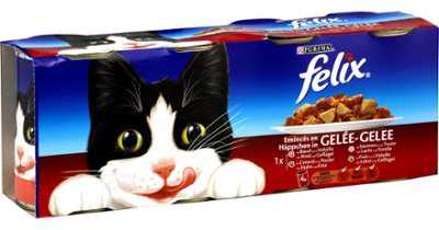 Pâtée pour chat b uf volaille poisson Félix - les 4 Pâtée pour chat b uf volaille
