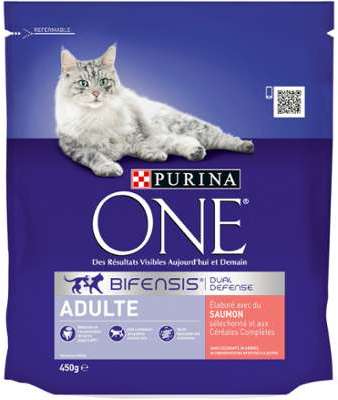 Croquettes pour chat Adulte saumon Purina - le sac Croquettes pour chat Adulte