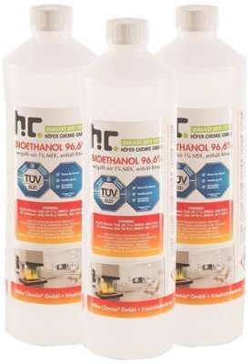 Bioéthanol à 96 6 dénaturé 30 x 1 L - HöFER CHEMIE Bioéthanol à 96 6 dénaturé