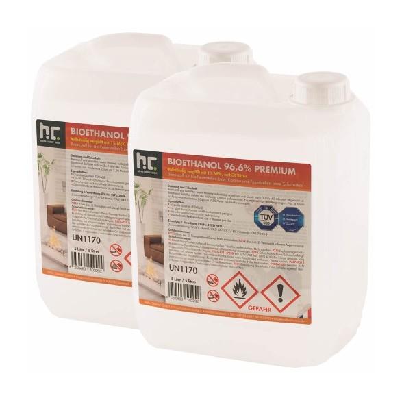 Bioéthanol à 96,6 % dénaturé 2 x 5 L - HöFER CHEMI