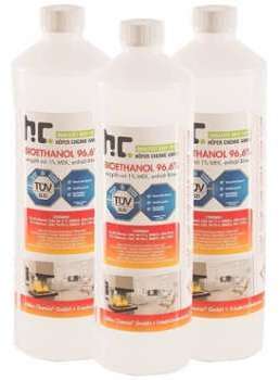 Bioéthanol à 96 6 dénaturé 15 x 1 L - HöFER CHEMIE Bioéthanol à 96 6 dénaturé