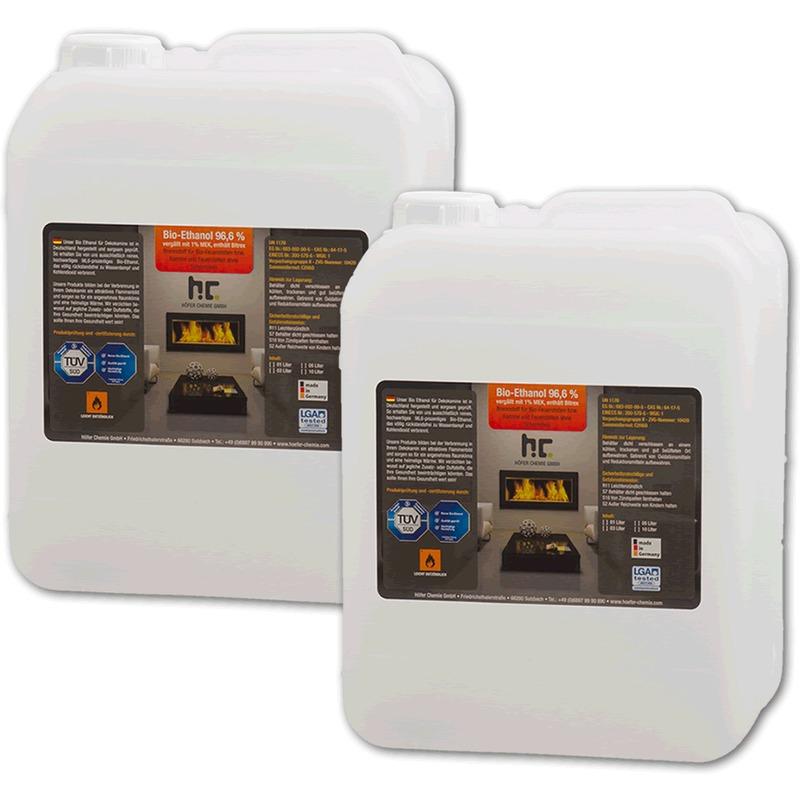 Bioéthanol à 96,6% dénaturé 18 x 5 L - HöFER CHEMI