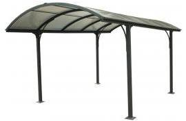 HABRITA - Carport ALUMINIUM toit demi-rond