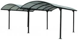 HABRITA - Carport ALUMINIUM double toit demi-rond