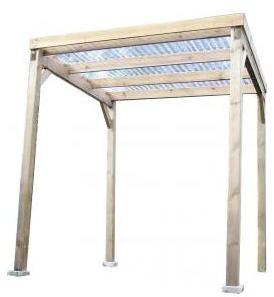 HABRITA - Carport en bois autoclavé toit plat couv