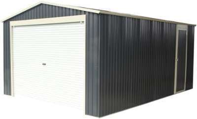 Garage métal anthracite 17 31m porte enroulable kit Garage métal anthracite 17