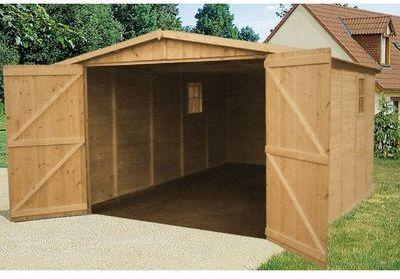 Garage en bois 15,00 m2.