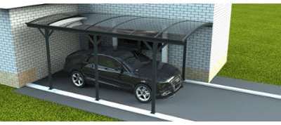 Carport abri pour voiture 5x3 m en aluminium