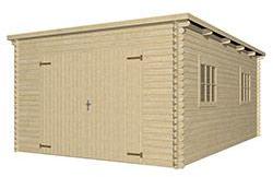 Garage bois toit plat MOREA 26m²