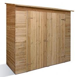 Armoire de jardin en bois SAVONA avec couverture 2 Armoire de jardin en bois