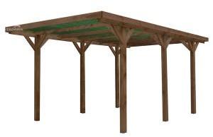 Carport en bois traité ENZO 304 x 512 cm Couvertur