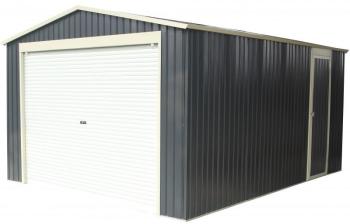 Garage métal anthracite 19 52m porte enroulable kit Garage métal anthracite 19