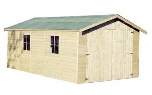 Garage en bois GAPADAN - 3.00 x 5.00 m - ep. 15mm