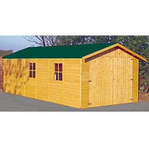 Garage en bois 18,54m², panneaux 15mm