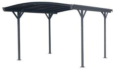 Carport en aluminium anthracite 3x3 63m et polycarbonate Carport en aluminium anthracite