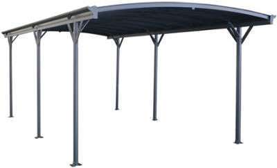 Carport en aluminium anthracite 3x6 47m et polycarbonate Carport en aluminium anthracite