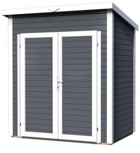Abri de jardin en bois Skur 1 Gris Anthracite - 2 19 Abri de jardin en bois Skur