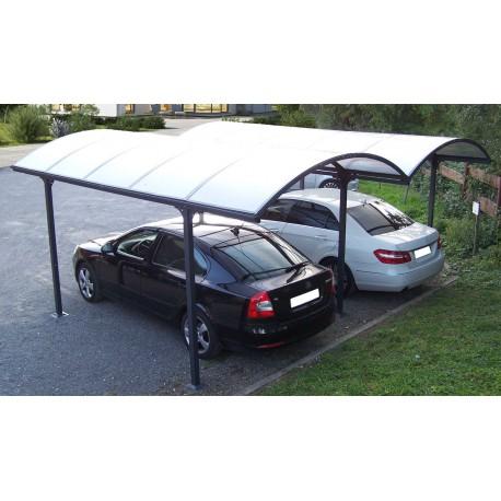 Carport 2 voitures en aluminium et polycarbonate 6