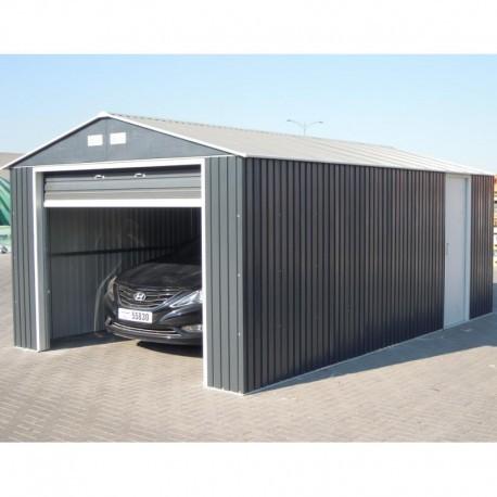 Garage en métal anthracite 19,95m² grande hauteur