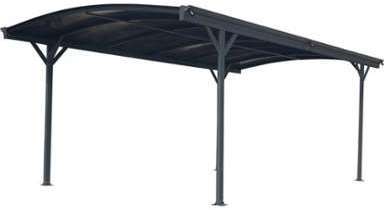 Carport en aluminium anthracite 3x4 34m et polycarbonate Carport en aluminium anthracite