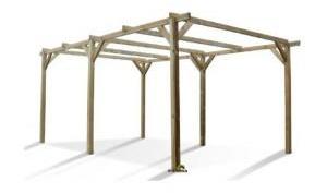 Carport en bois Madeira Paco 15,36m²