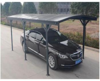Carport en aluminium anthracite 3x5 76m et polycarbonate Carport en aluminium anthracite