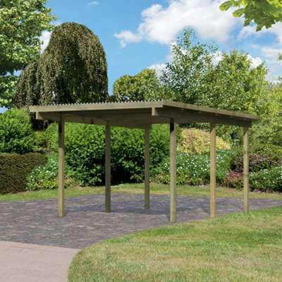 Carport simple 14.6 m² ECO 1 en épicéa autoclave a