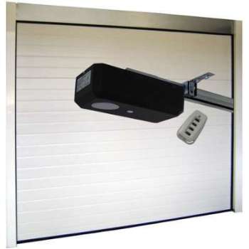 Porte de Garage Sectionnelle 40 mm Blanche Nervuré Porte de Garage Sectionnelle