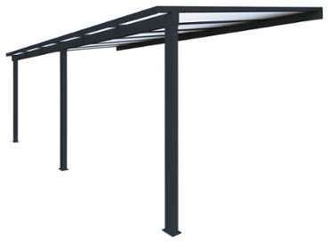 Pergola en aluminium Gris Classique - plusieurs tailles Pergola en aluminium Gris