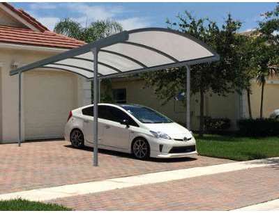 Carport aluminium cintré gris Carport aluminium cintré gris