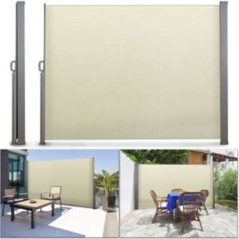 Paravent extérieur rétractable 300x160cm écru stor