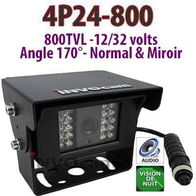 Caméra de recul capteur 800TVL 4P24-800 Caméra de recul capteur 800TVL