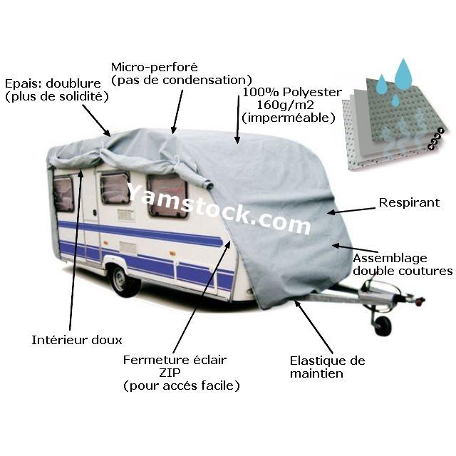 Bache de protection Caravane PVC 645x225x220cm