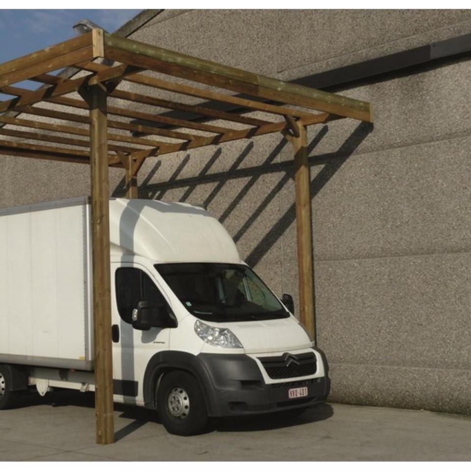 Carport modulaire en pin traité autoclave 15m² 3x5