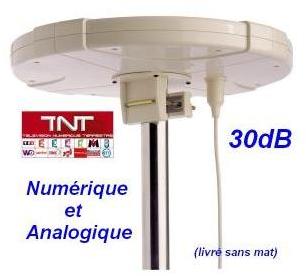 Antenne TNT HD 30DB Omnidirectionnelle ,camping ca