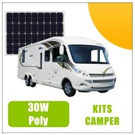 Kit panneau solaire 30W 12V camping car