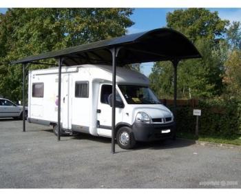 Carport camping car en aluminium et polycarbonate