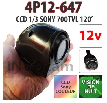 Caméra profilée haute définition capteur 700TVL 4P12-647 Caméra profilée haute définition
